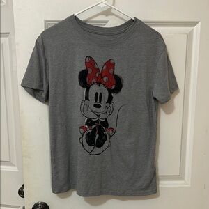 Disney Minnie Mouse Short Sleeve Tee shirt, size small gray women’s NWT